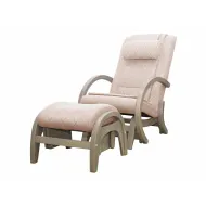 Массажное кресло качалка EGO TWIST EG2004 SHIMO Бежевый (TONY12) с пуфом